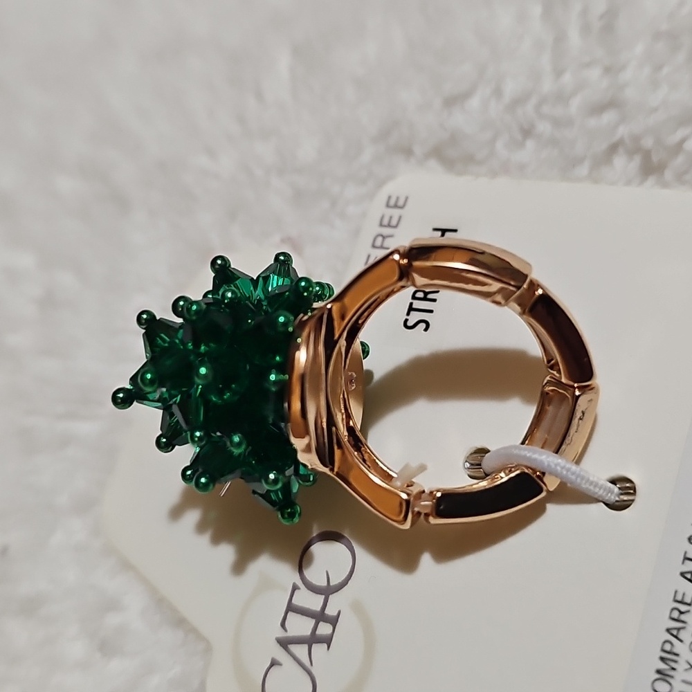Cato Jolly Green Fashion Stretch Ring new
